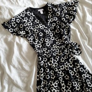 H&M floral midi dress, Size XS/0